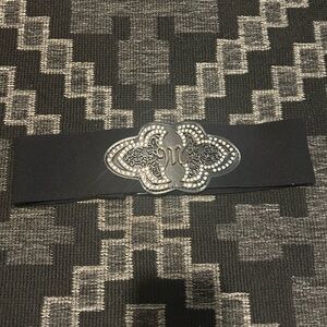 Miss Me Black Belt with Silver Accents